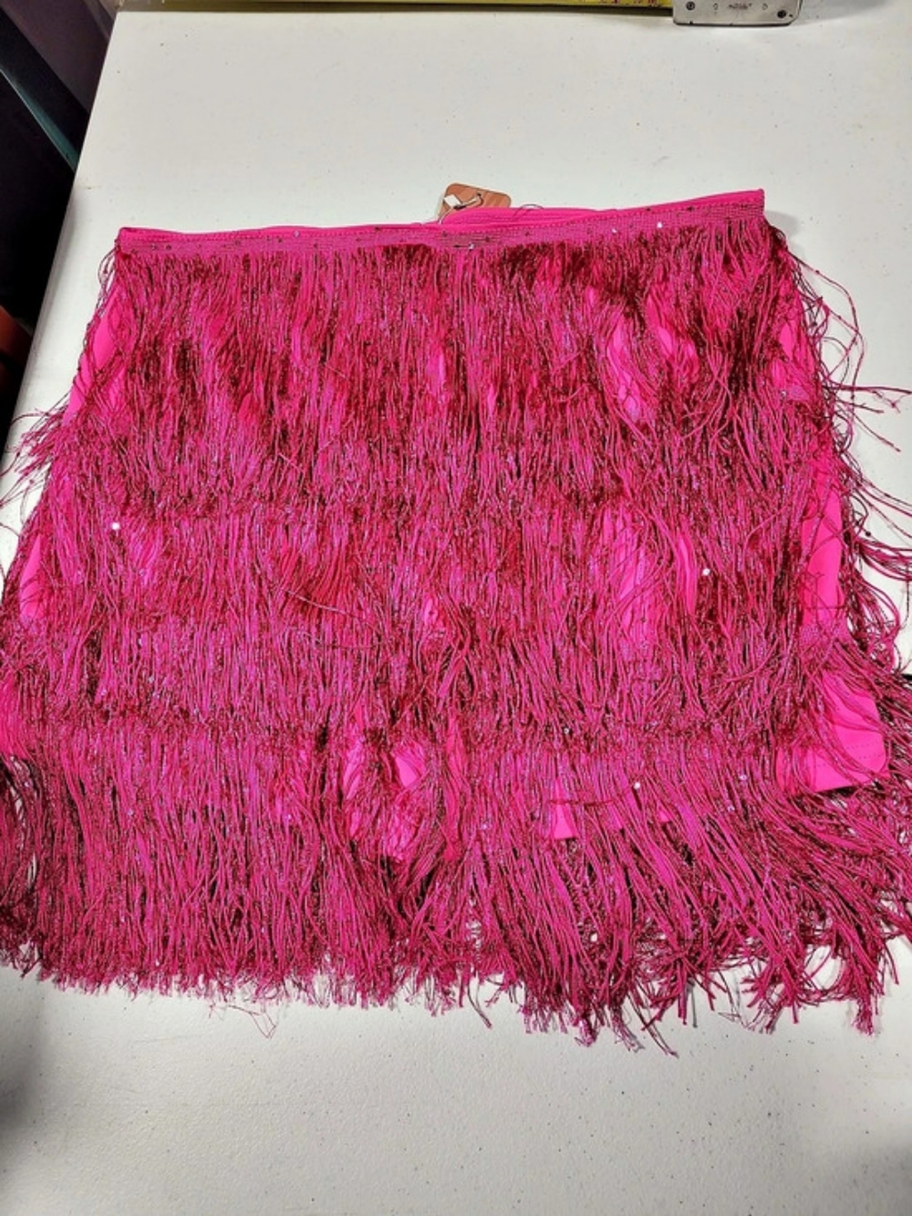 SHEIN Fringe Mini Skort in Pink 1XL - Picture 3 of 4
